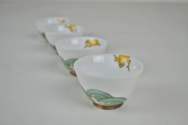 55 金蟾海水纹盖碗套装 golden toad with water tea set - 图片 3